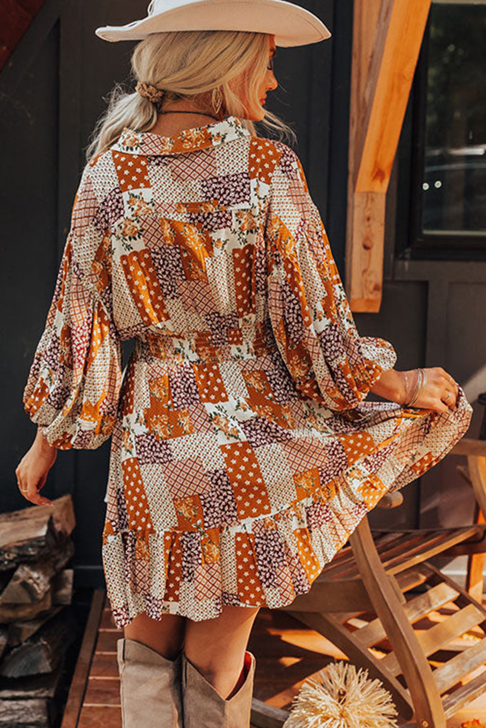 Milan Puff Sleeve Smocked Waist Dress