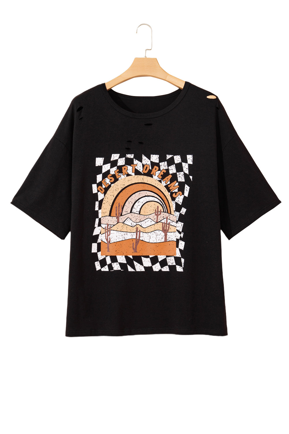 Aria Desert Dreams Ripped Plus Size Tee
