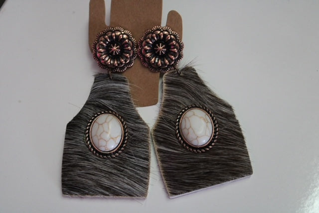 Tavern Lovin' Cowhide Earrings