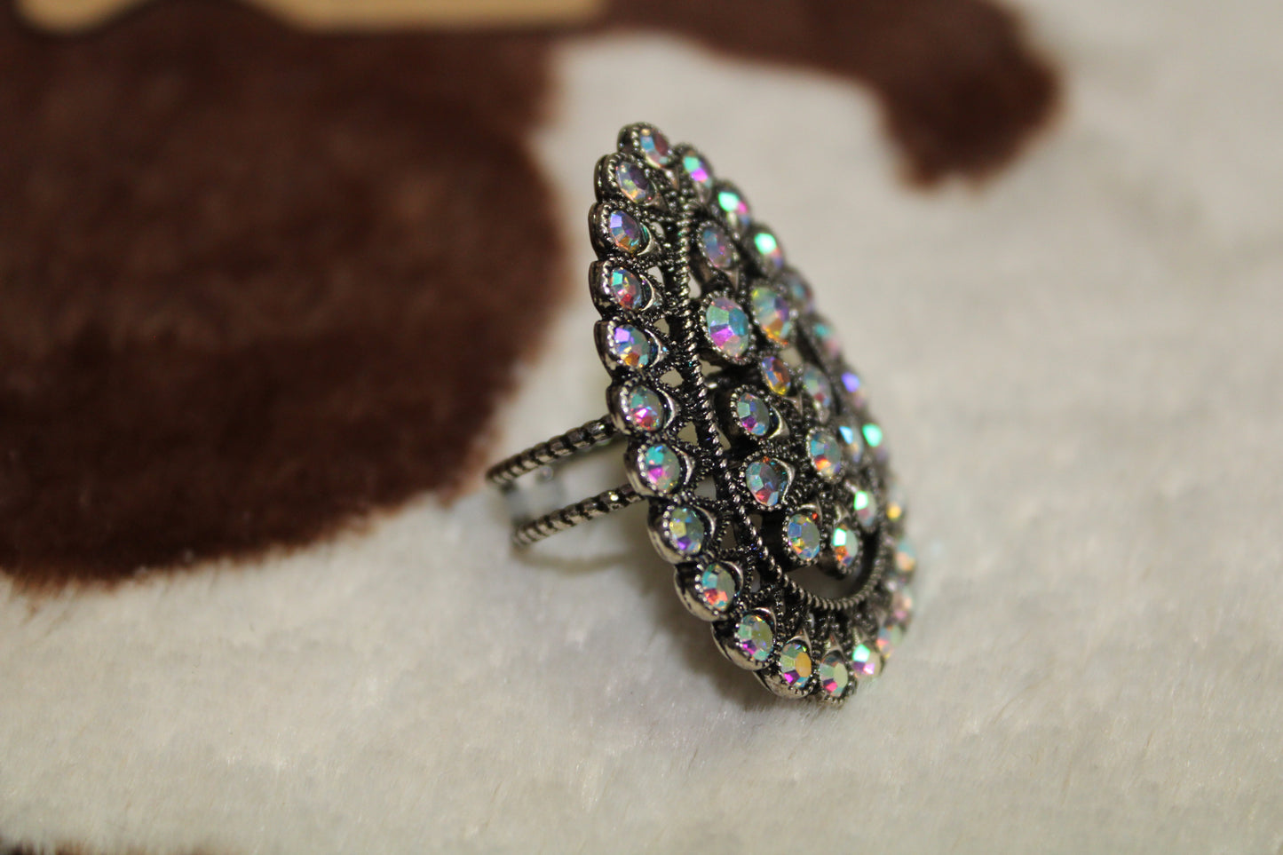 Statement Teardrop Adjustable Ring