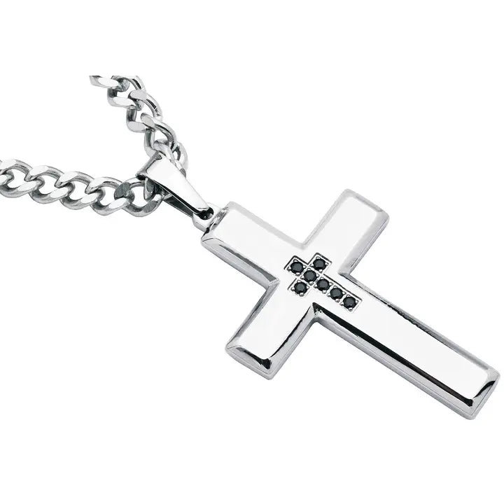 Tony Stainless Steel Cross Necklace