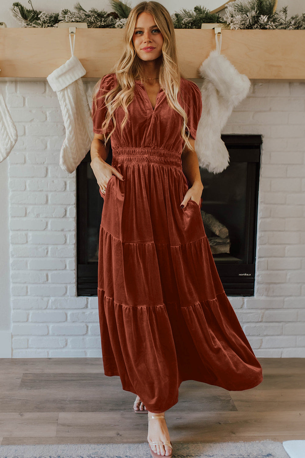 Lennon Velvet Maxi Dress
