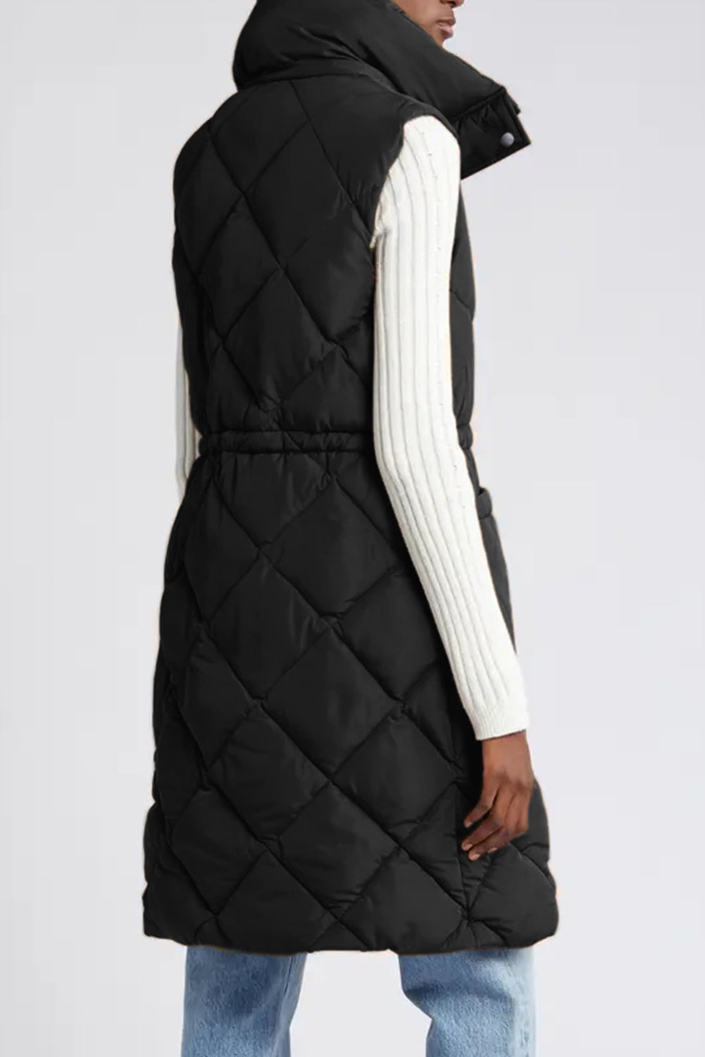 Ming Quilted Stand Collar Puffer Vest