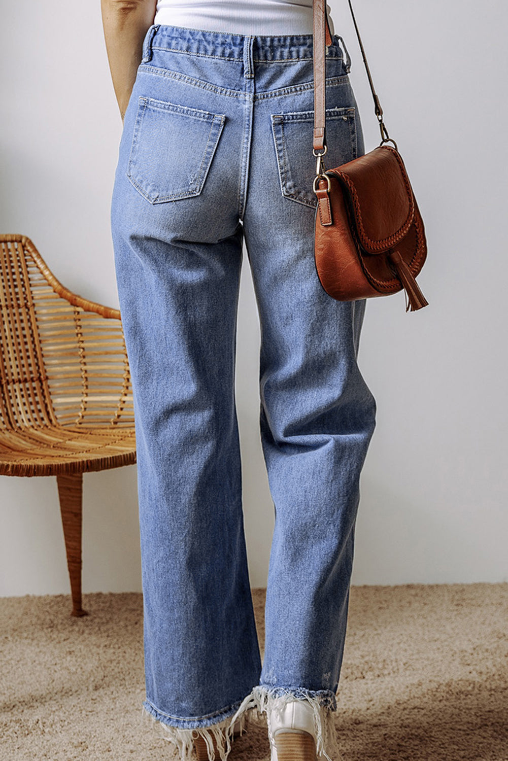 Netta Raw Hem High Waist Jeans