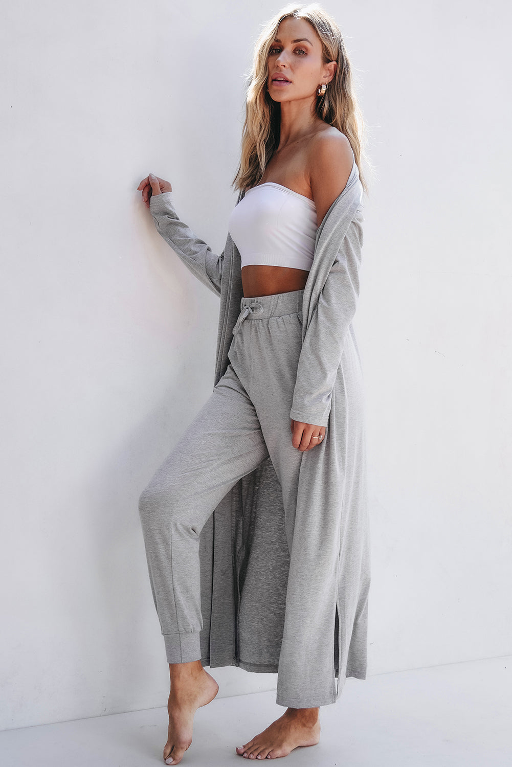 Lettie Long Cardigan and Pants Lounge Set