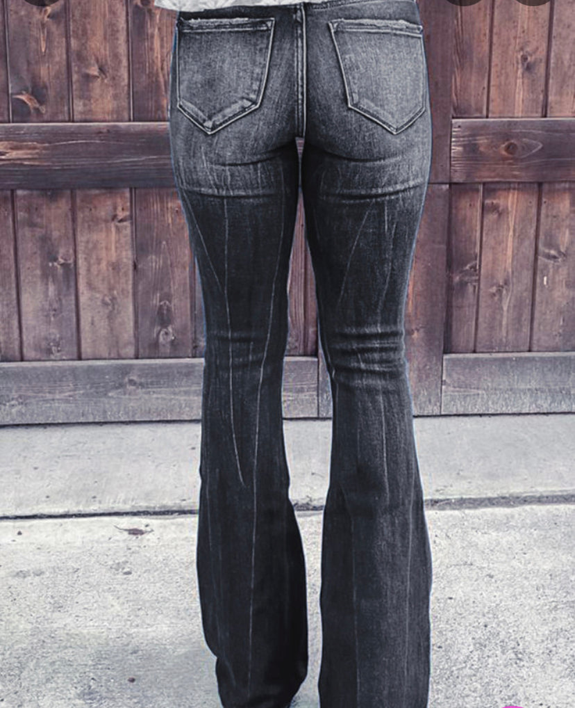 High Waisted Flared Jean
