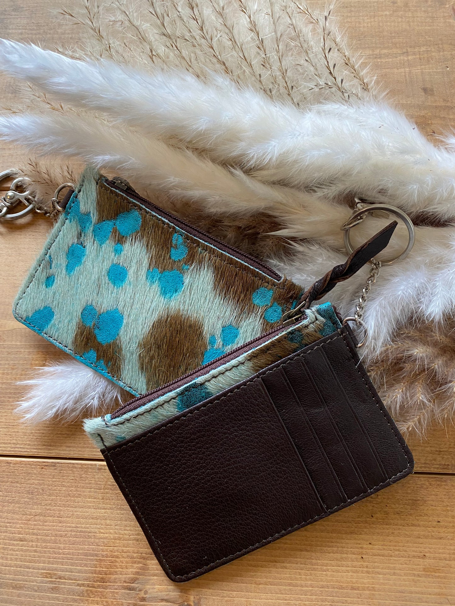 Kali Hair On Cowhide Keychain Wallet