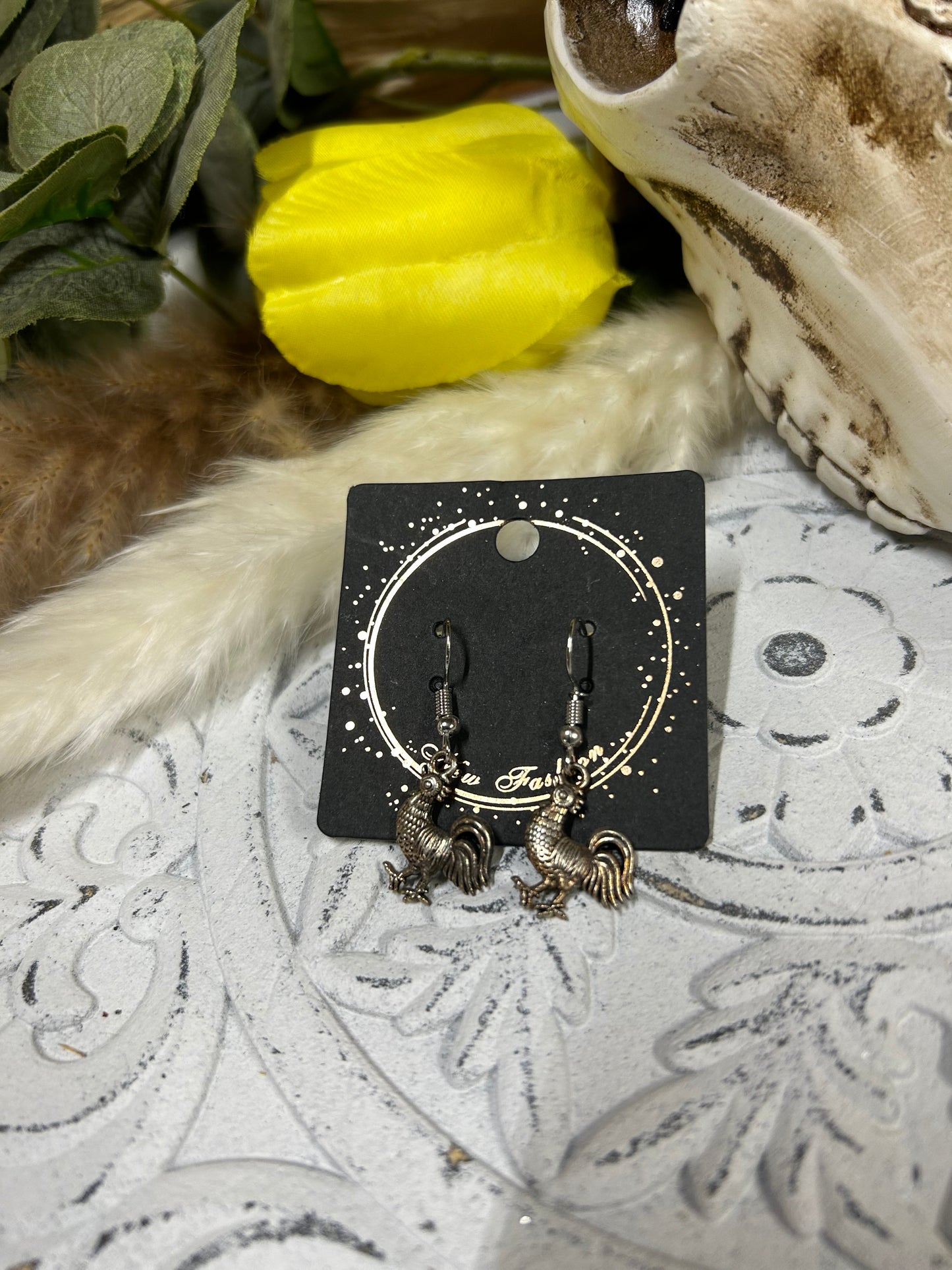 Rooster Earrings