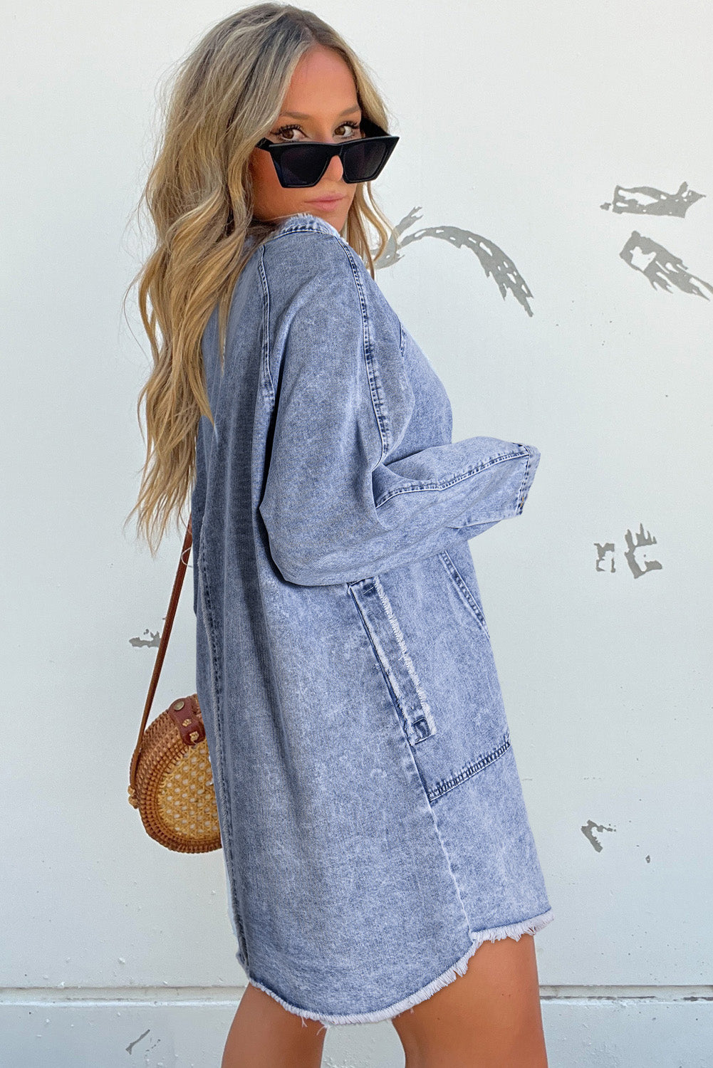 Mineral Wash Denim Dress