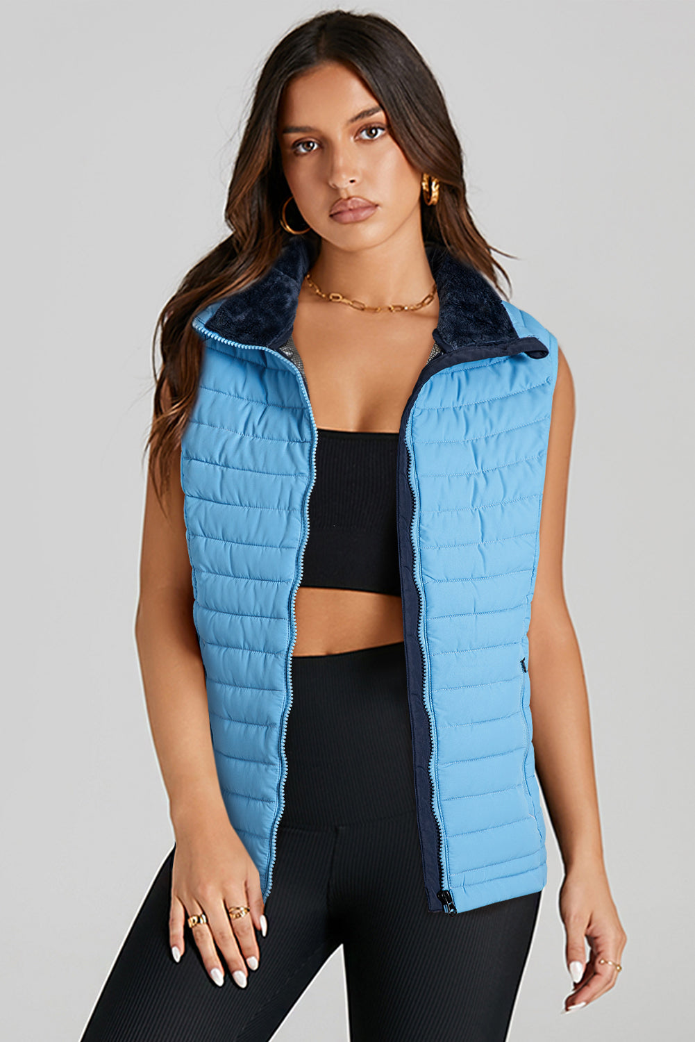 Marla Quilted Zipped Puffer Vest