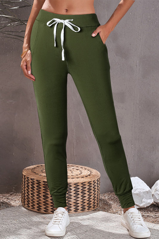 Moss Green Pocketed Joggers