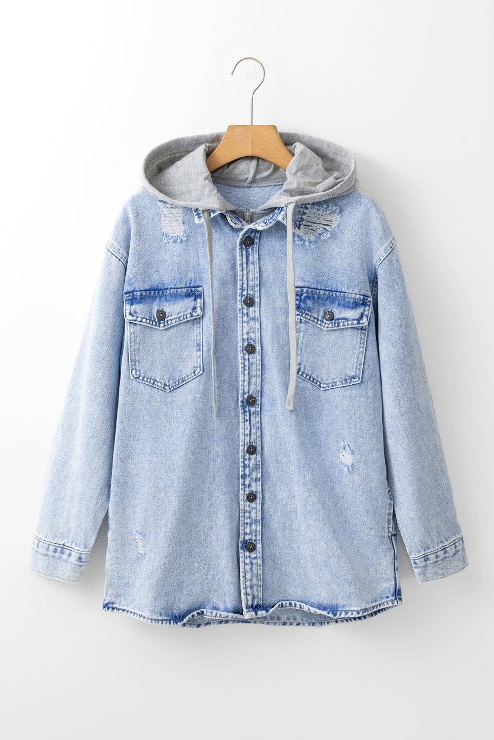 Misty Oversized Hooded Denim Jacket