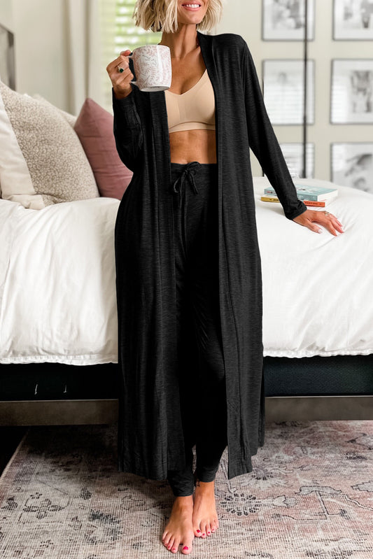 Loral Split Long Cardigan and Pants Lounge Set