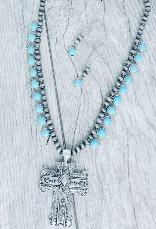 Mora Cross Beaded Set