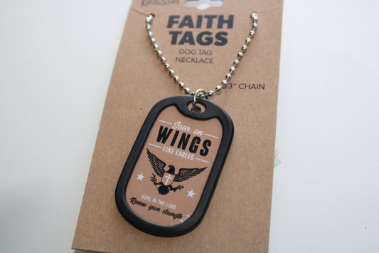 Necklace Wings Dog Tag