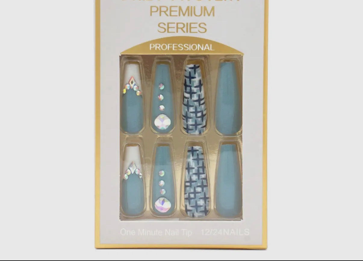 Dena Blue Cross Nails