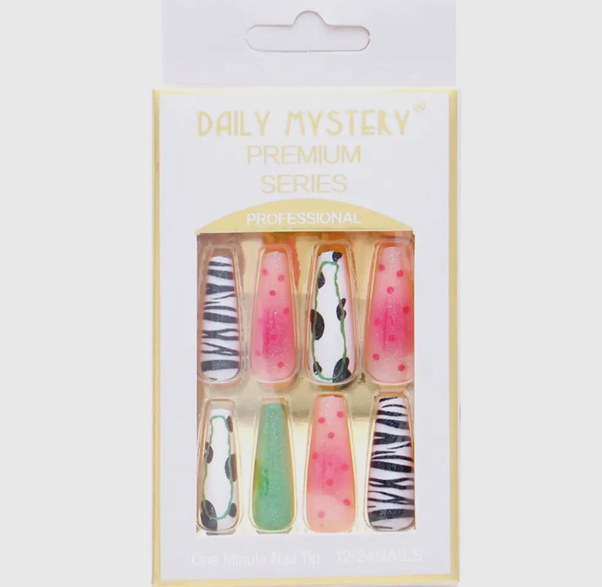Adie Mixed Print Nails