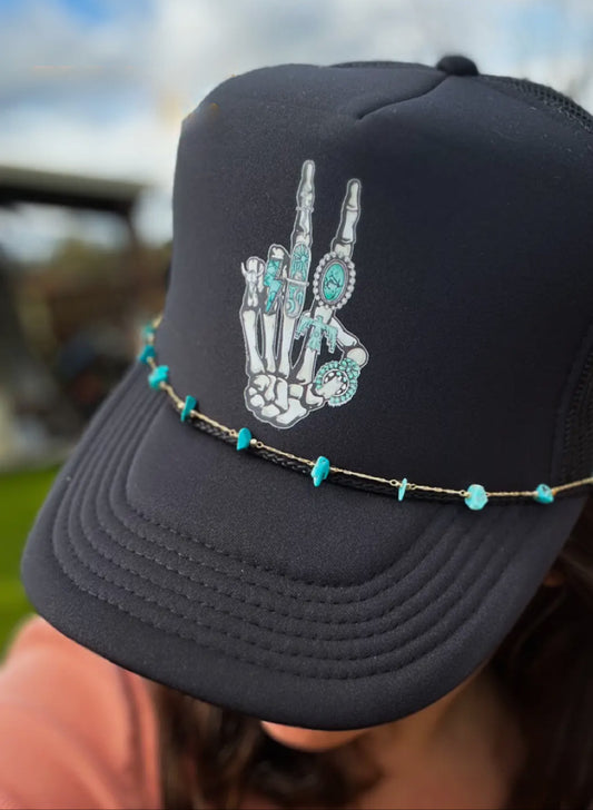 Dripped N' Turquoise Trucker Hat