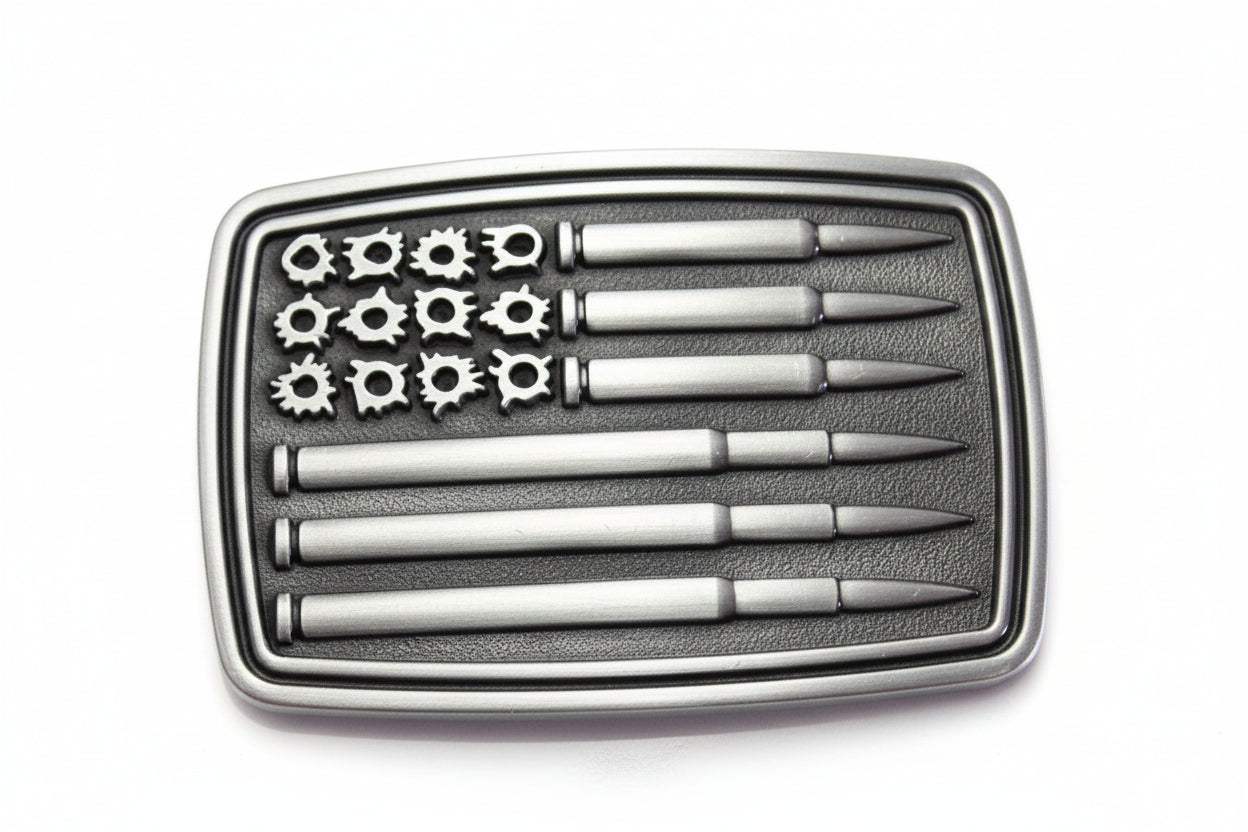 Bullet Flag Belt Buckle 1788