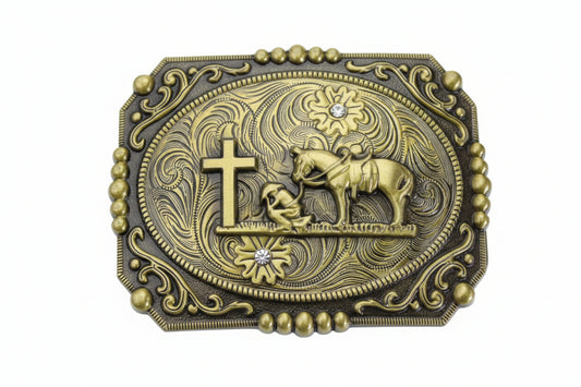 Praying Cowboy Belt Buckle
