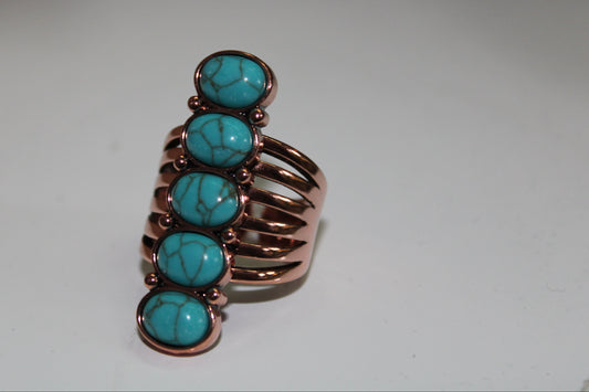 Adjustable Stone Bar Ring