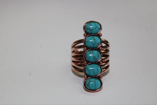 Adjustable Stone Bar Ring