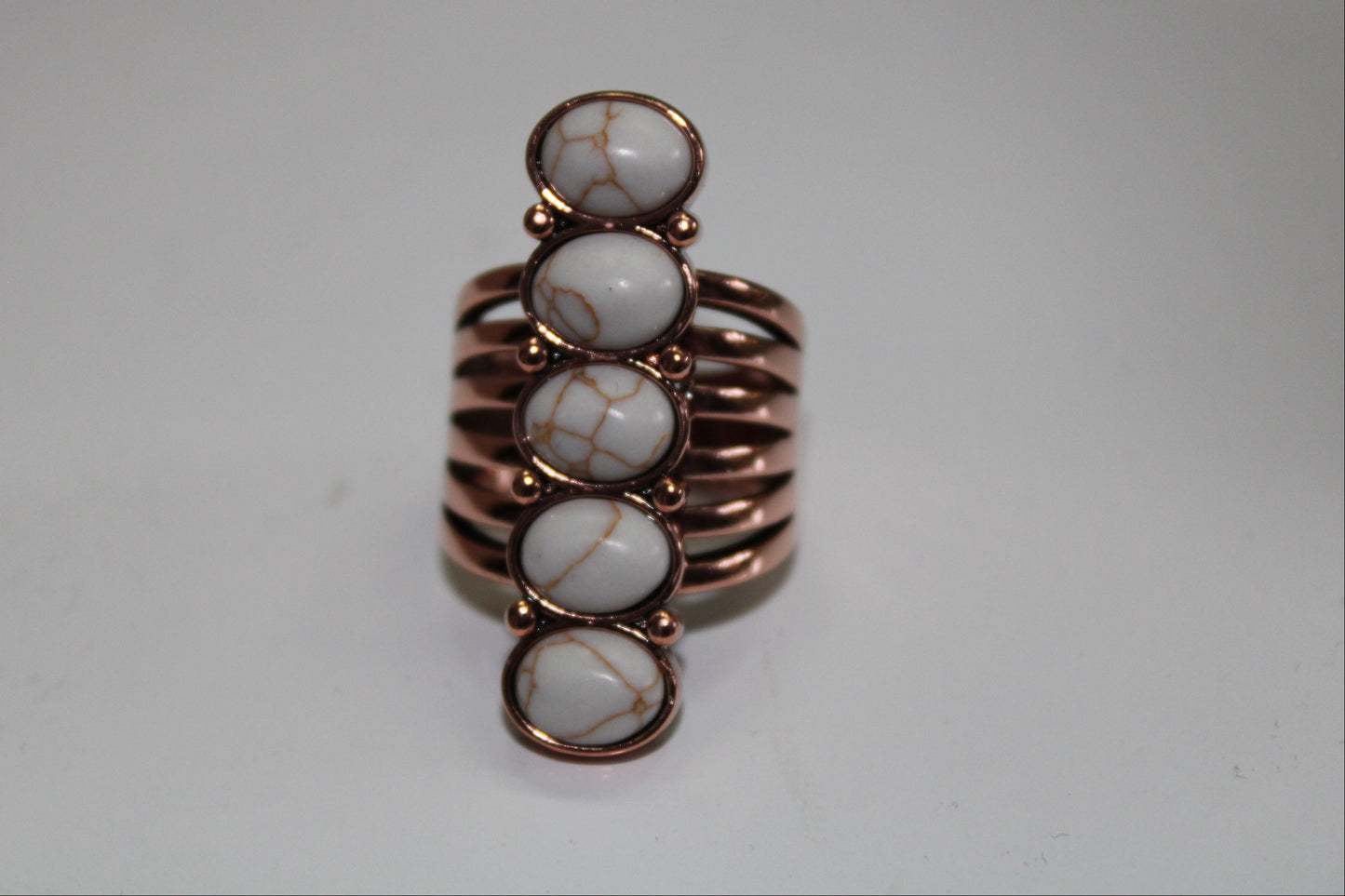 Adjustable Stone Bar Ring