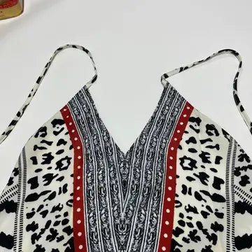 Zebra And Leopard Print Maxi Dress