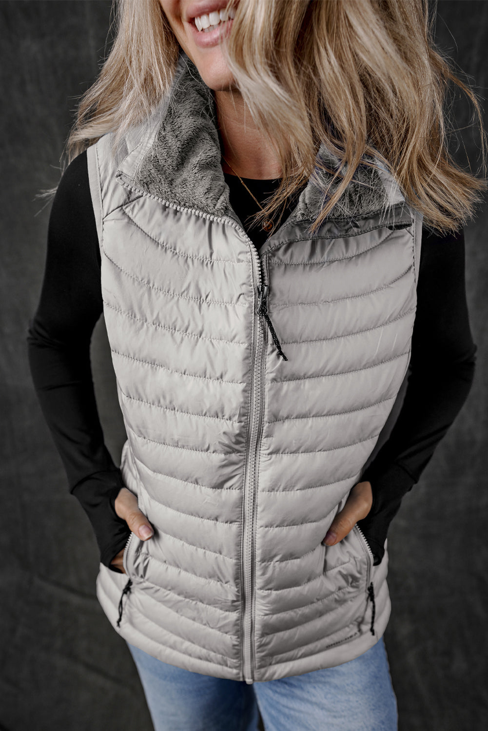 Marla Quilted Zipped Puffer Vest