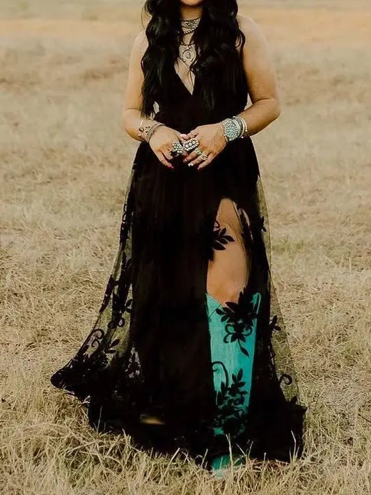 Southern Black Lace Dress
