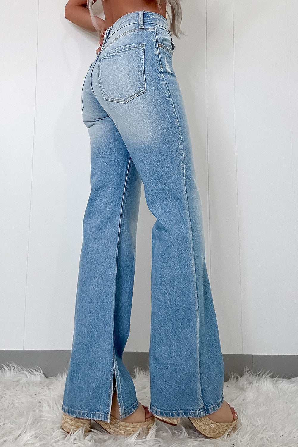 Remy High Rise Shift Slit Leg Jeans