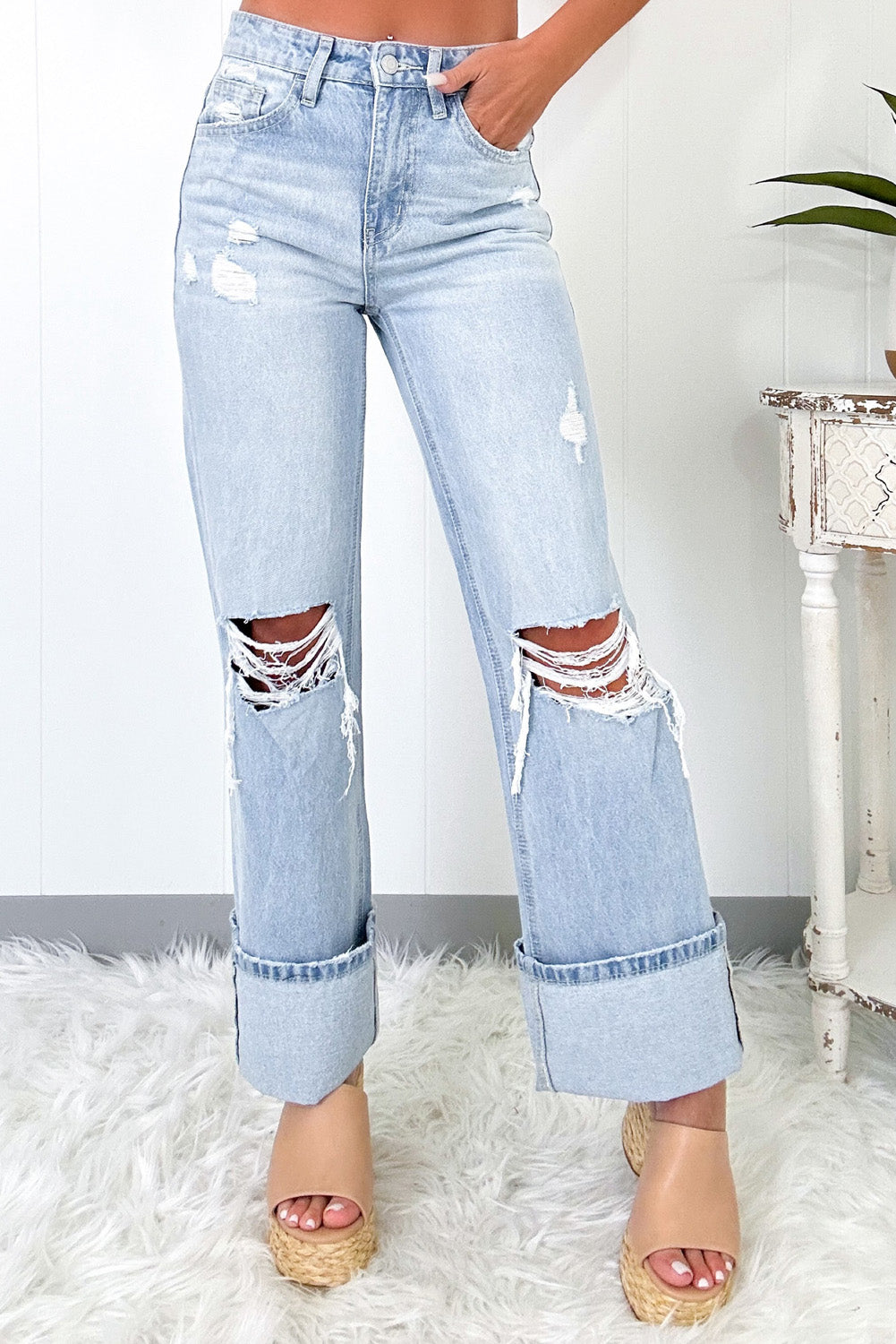 Beau Light Wash Flare Jeans