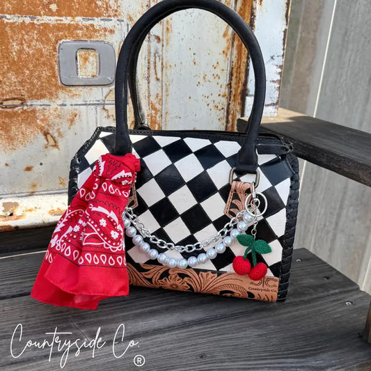 Stacy Checkered Handbag