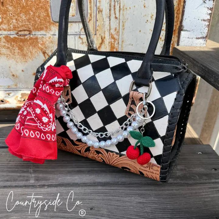 Stacy Checkered Handbag