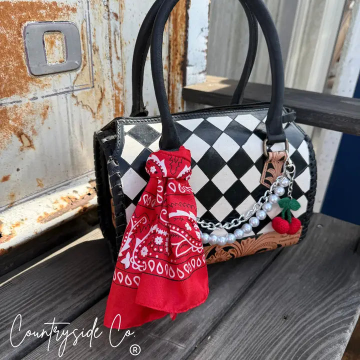 Stacy Checkered Handbag