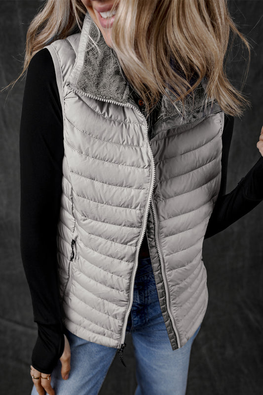 Marla Quilted Zipped Puffer Vest