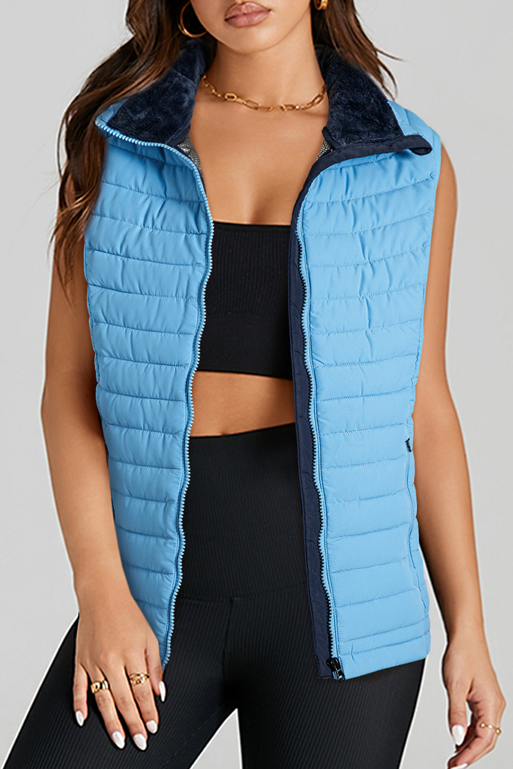 Marla Quilted Zipped Puffer Vest