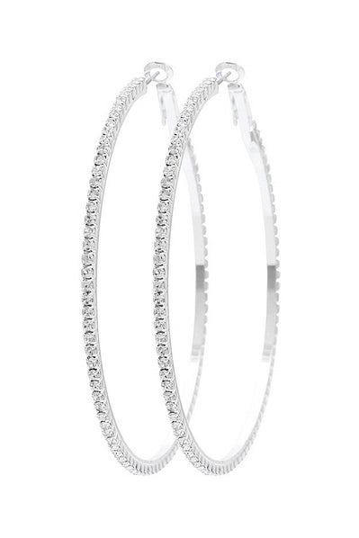 Pave' Hoop Earrings