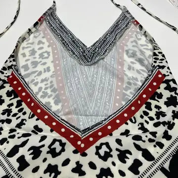 Zebra And Leopard Print Maxi Dress