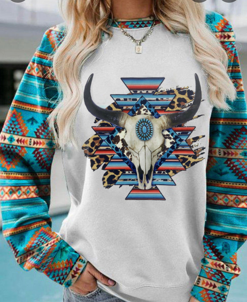 Tanya Steer Head Crew Neck Sweater