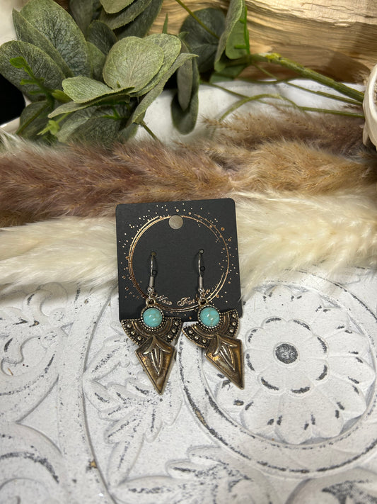 Owl stone earrings