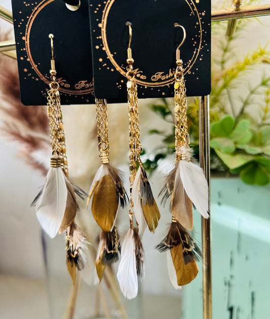 Lettie Feather Earrings